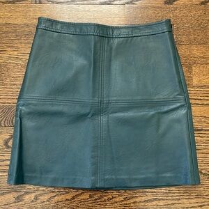 The Limited Green Faux Leather Skirt (Size 2)